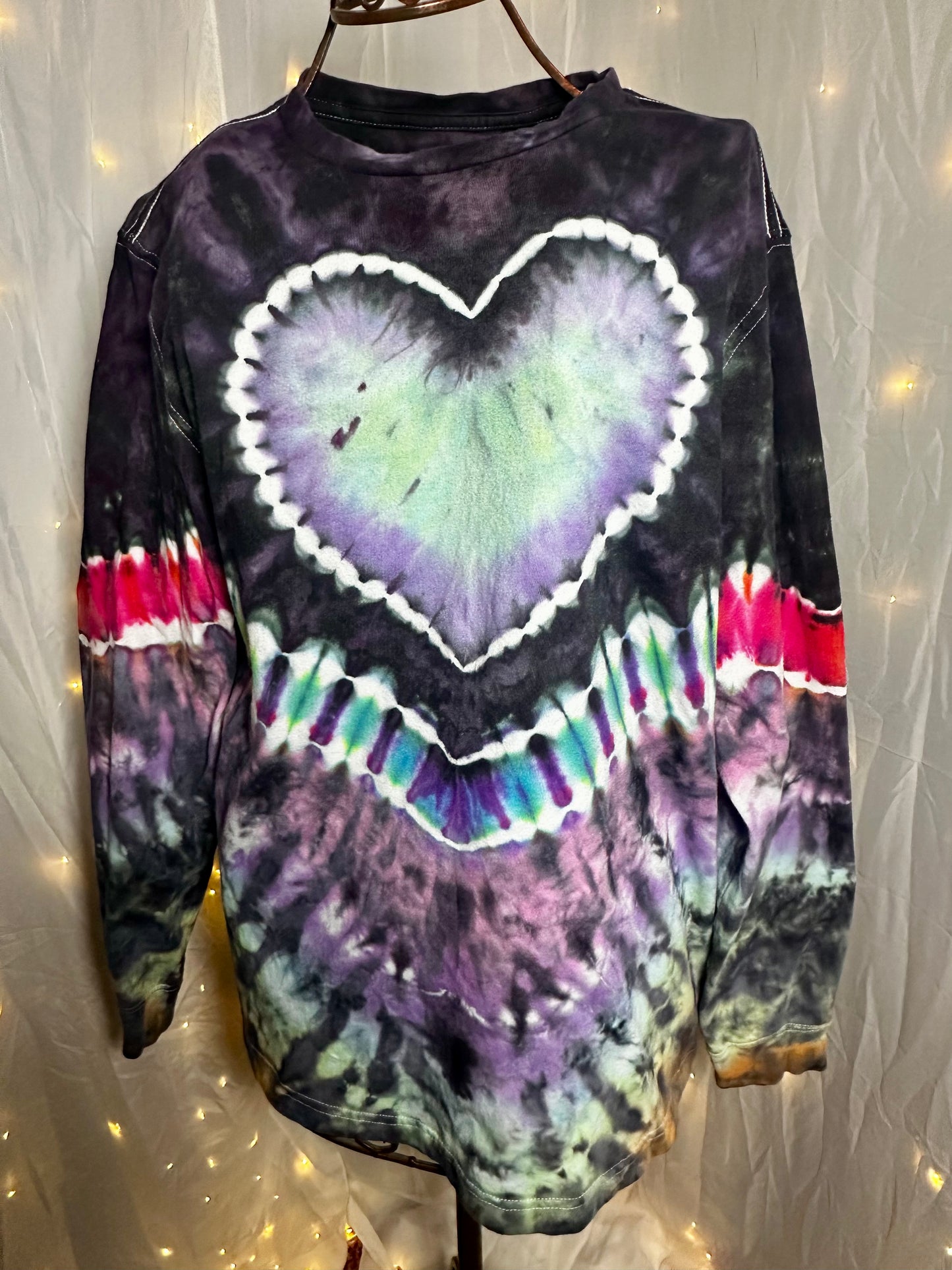 Large Midnight Mood Ring Heart Long Sleeve Tee