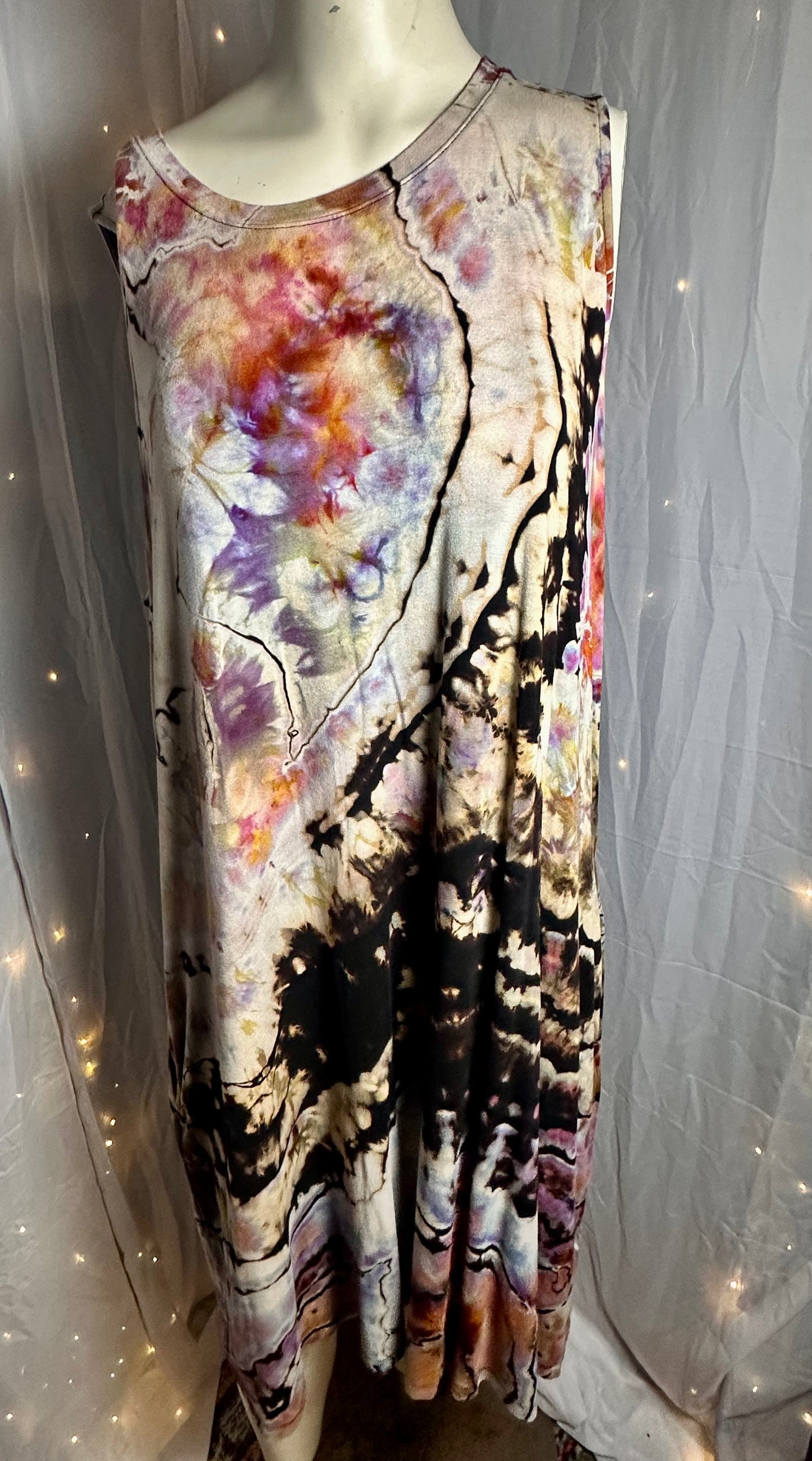 XXXL Dusty Desert Marble Swing Dress