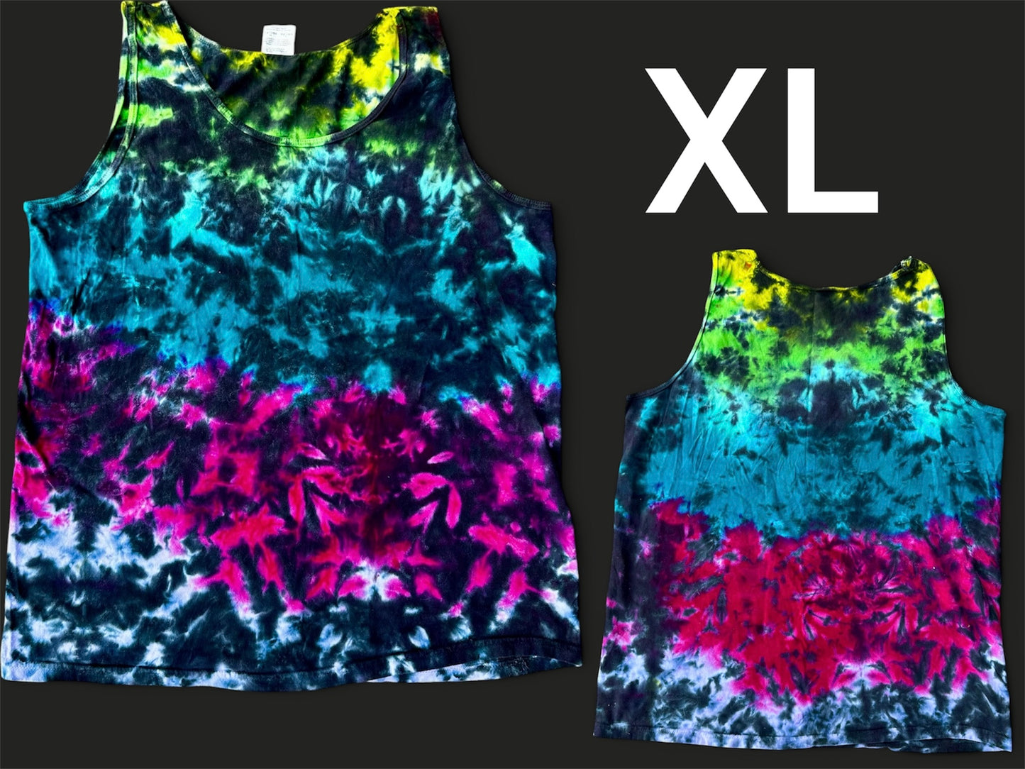 XL  Neon Galaxy Comfort Colors Relax Fit Men’s Tank
