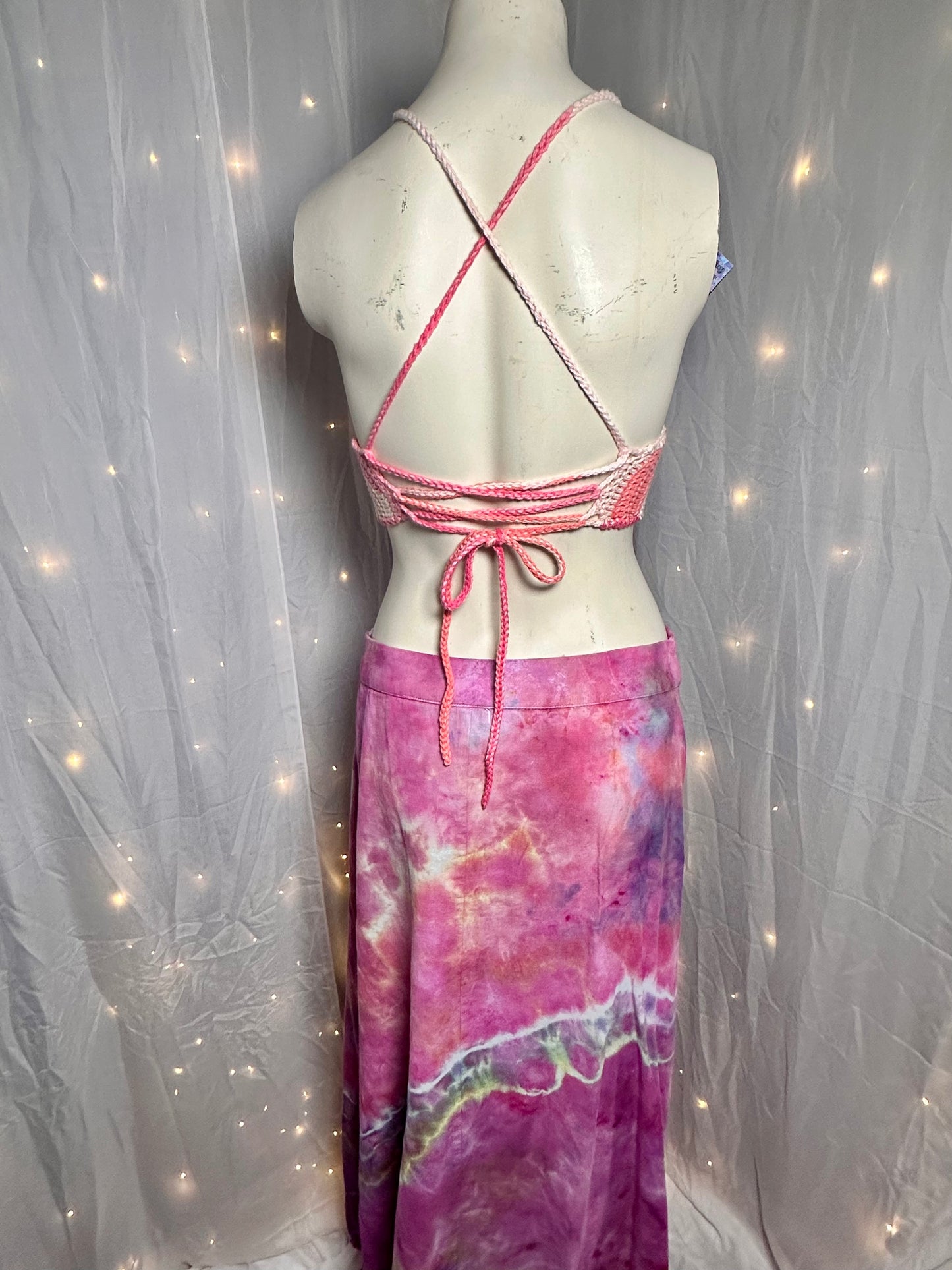 Small Rosey Sherbert Crochet Halter