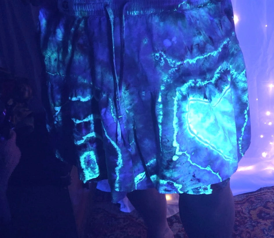 XXL Electric Love Flowy Festival Shorts *UV Reactive*