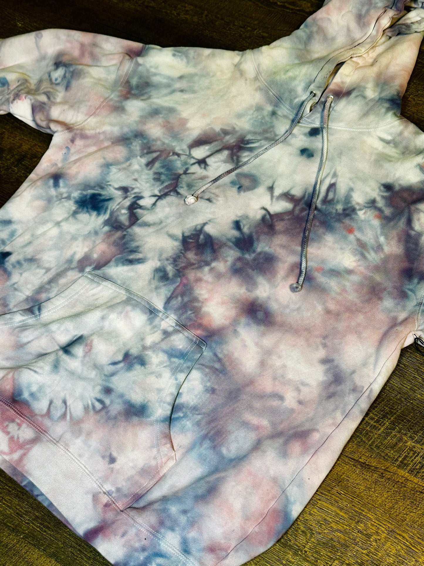 2XL “Moonwash Mist” Ice dyed hoodie