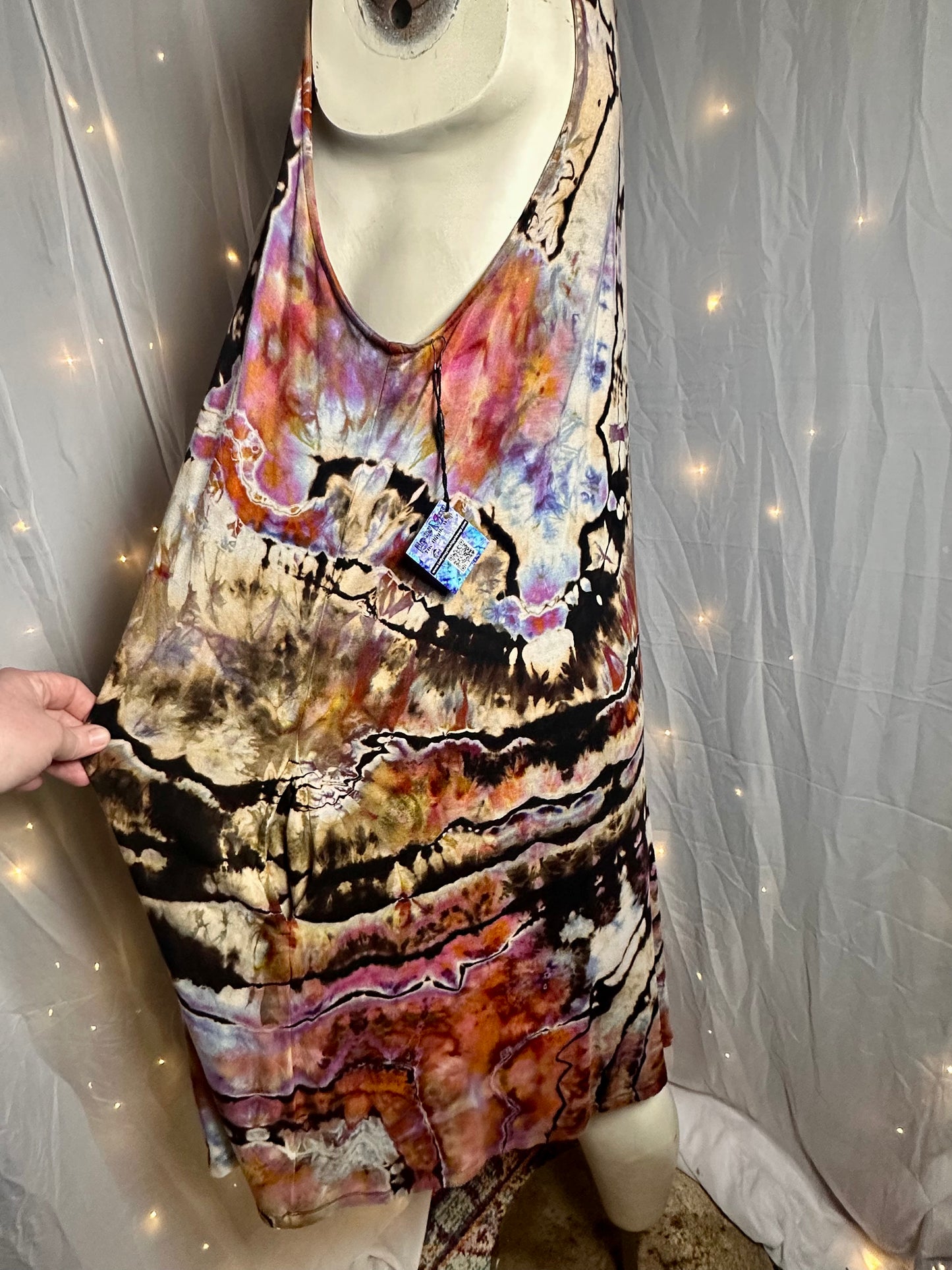 XXXL Dusty Desert Marble Swing Dress