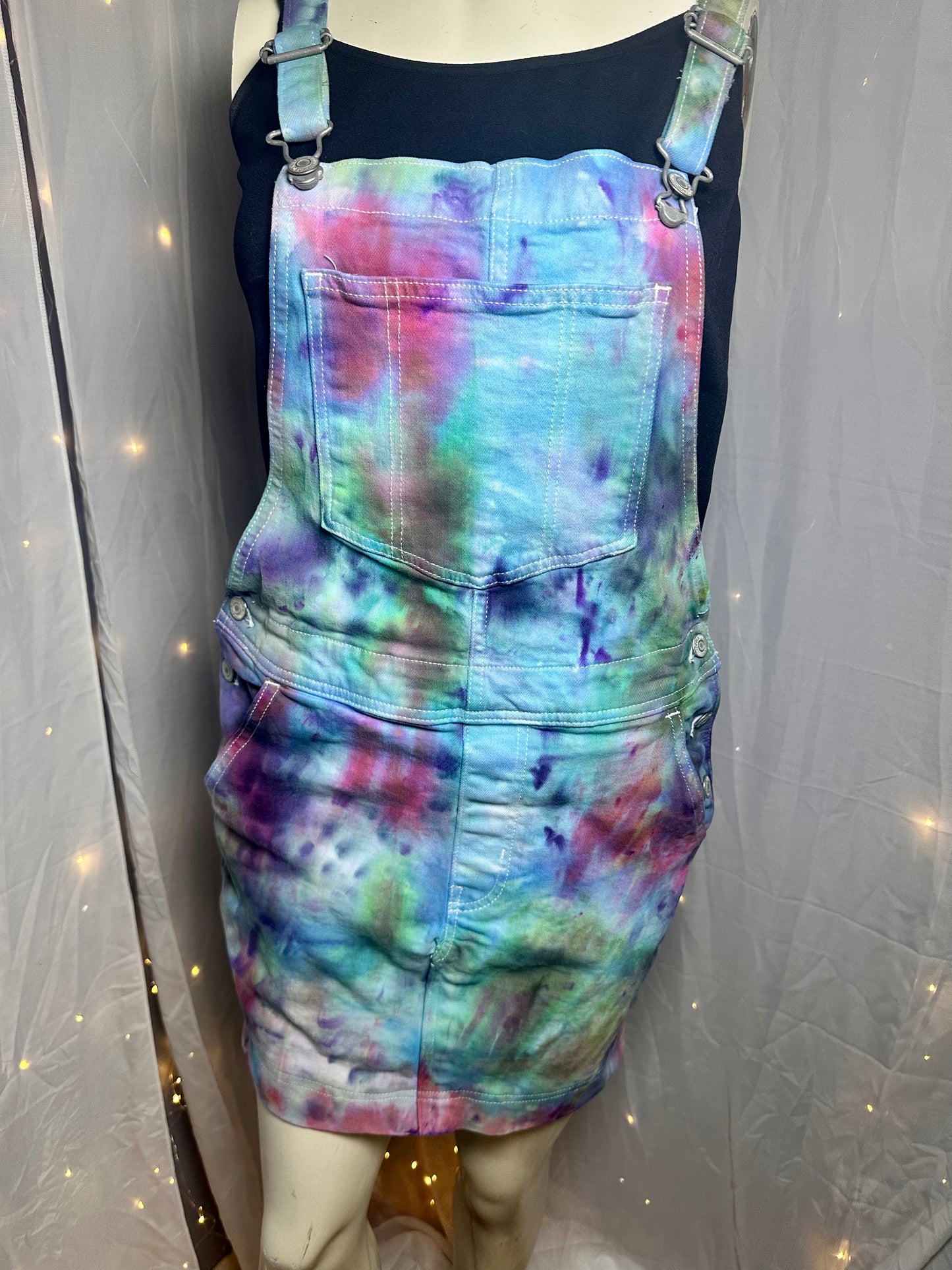 Size 8 Painted Sky Overall Mini Skirt