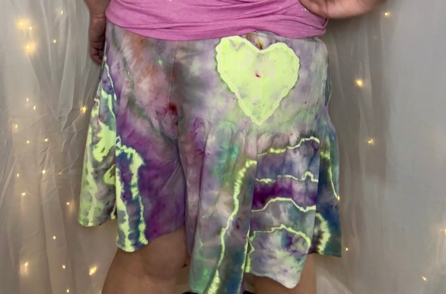 XXL Electric Love Flowy Festival Shorts *UV Reactive*