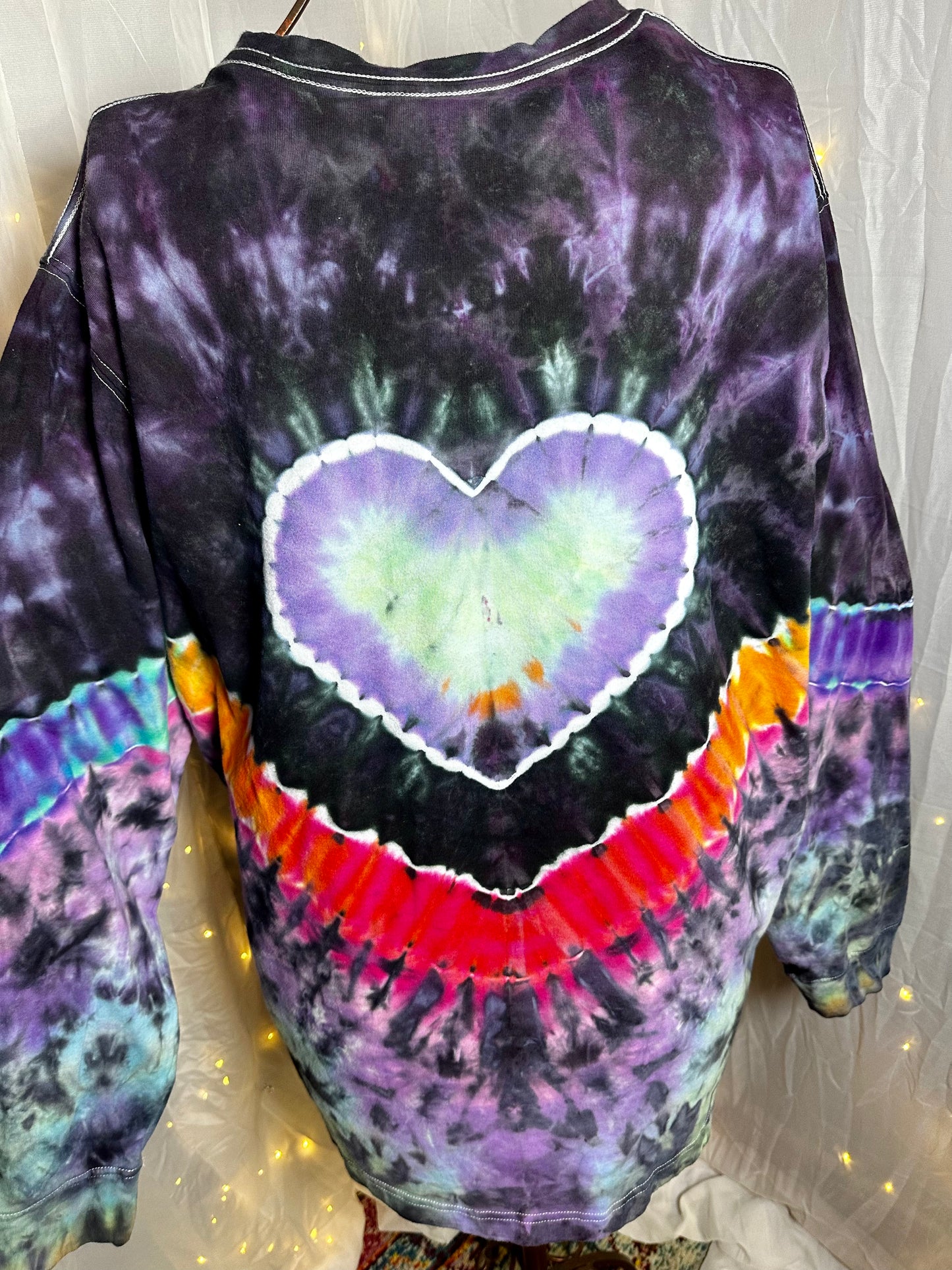 3XL Midnight Mood Ring Heart Long Sleeve Tee