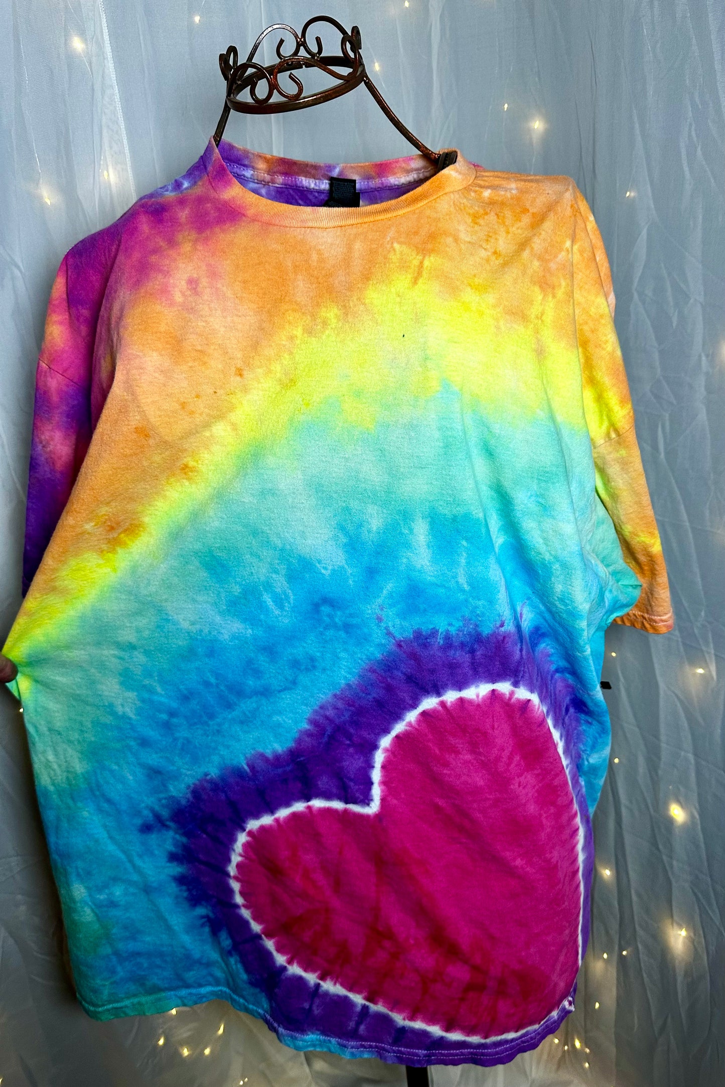 2XL Rainbow Riot Heart Tee
