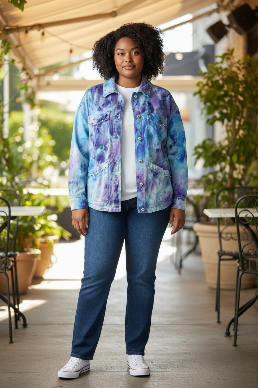 Large Dreamy Night Denim Jacket
