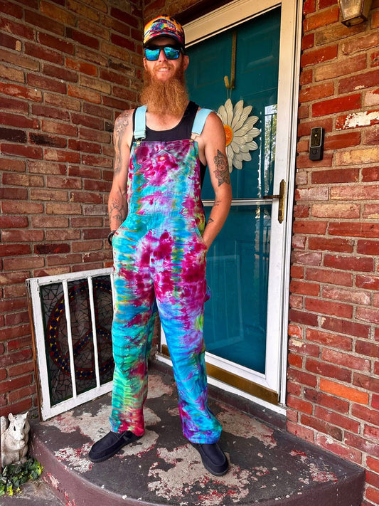 32x32 Psychedelic Tide Bib Overalls-Dickies