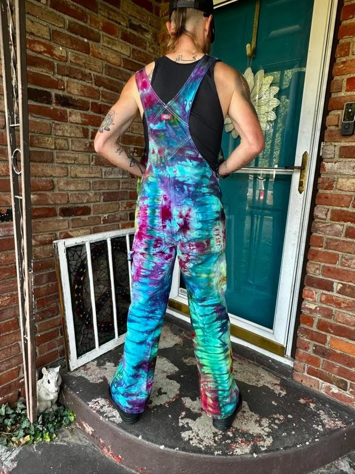 32x32 Psychedelic Tide Bib Overalls-Dickies
