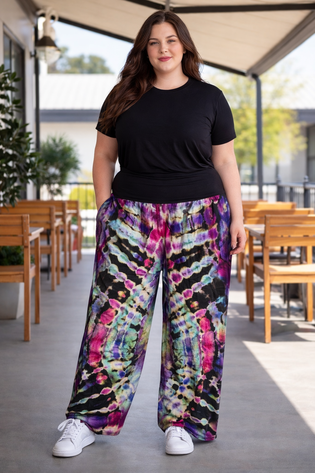 Large Electric Orchid Relaxed Fit Comfy Pants