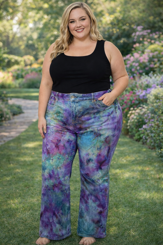 Size 16 Mermaid American Eagle Tie Dye Jeans *upcycle*