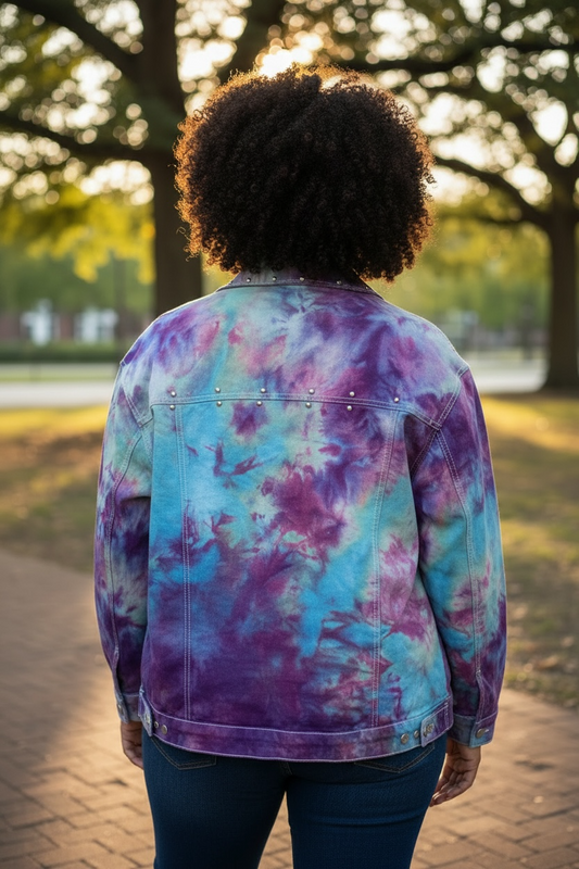 XXL Aurora Dream Studded Denim Jacket