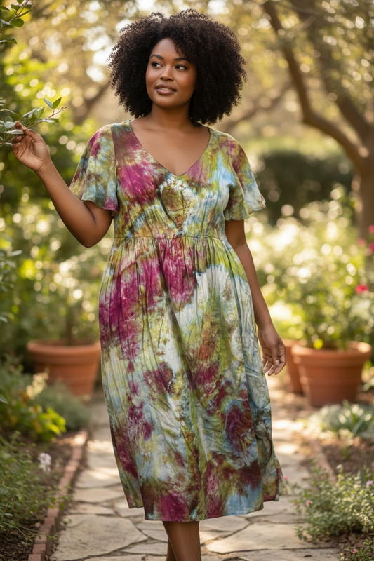 1X Moss & Mulberry Dream MIDI Dress