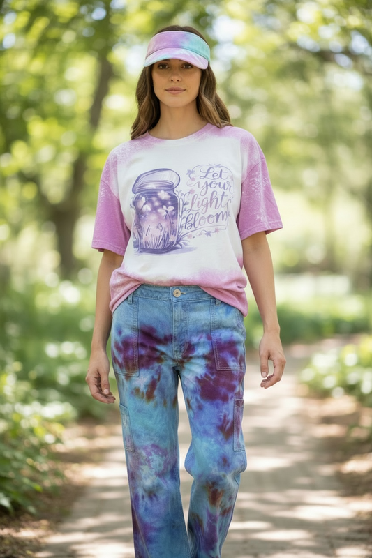 Medium Lavender Skywash Cargo Jeans