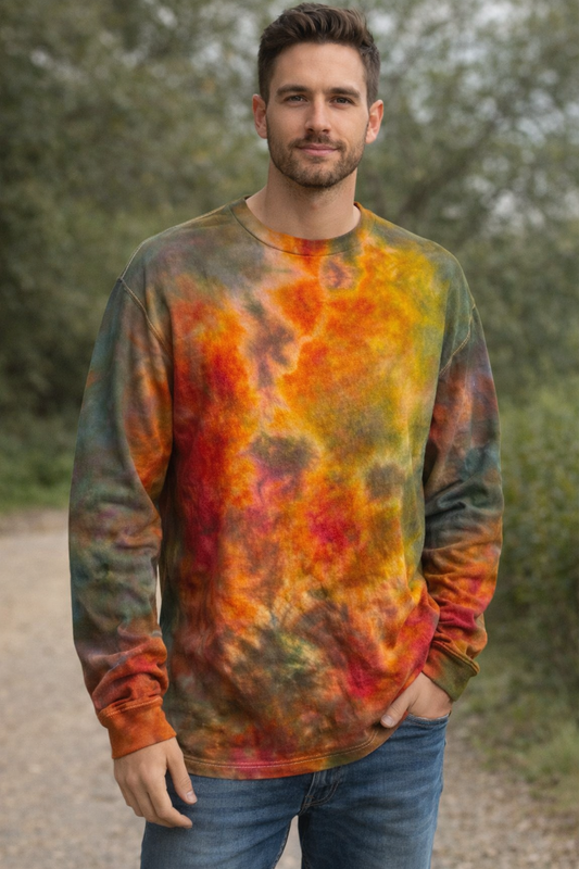 2XL Rustic Rainbow Grove Long Sleeve Tee