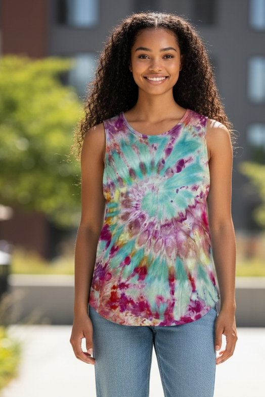 Large Sugar Sky Swirl Tank Top