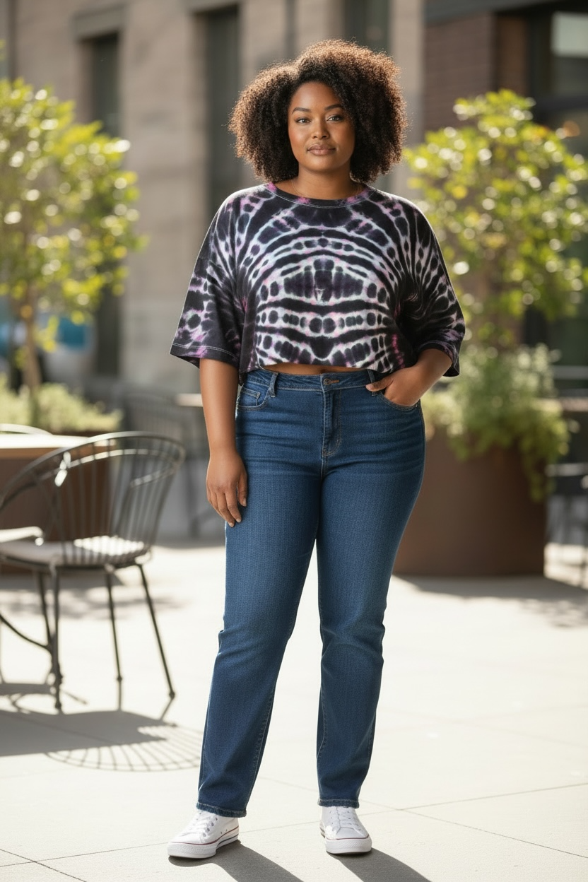2X Moon Shadow Crop Top