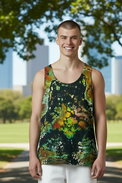Large Moss Fire Tank Top