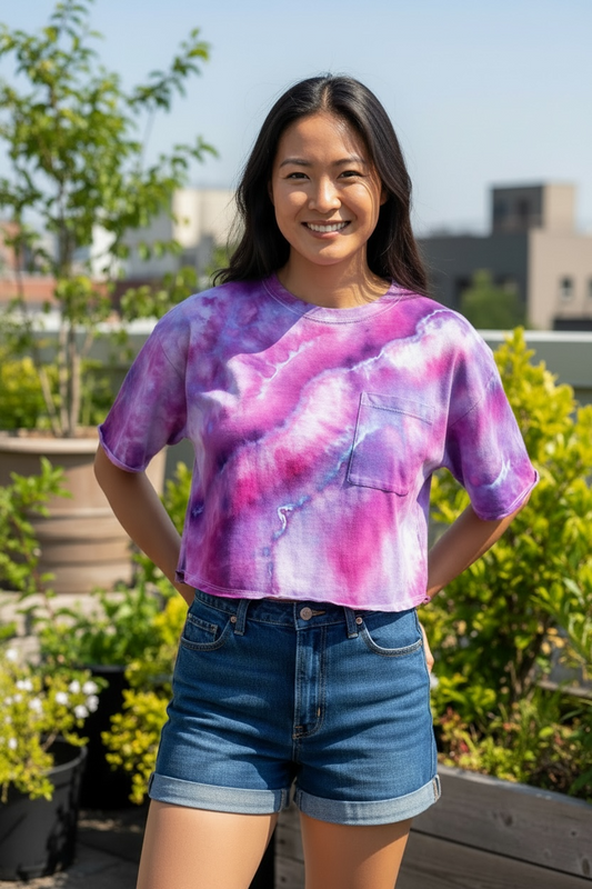 Large Galactic Dreamwave Crop Top