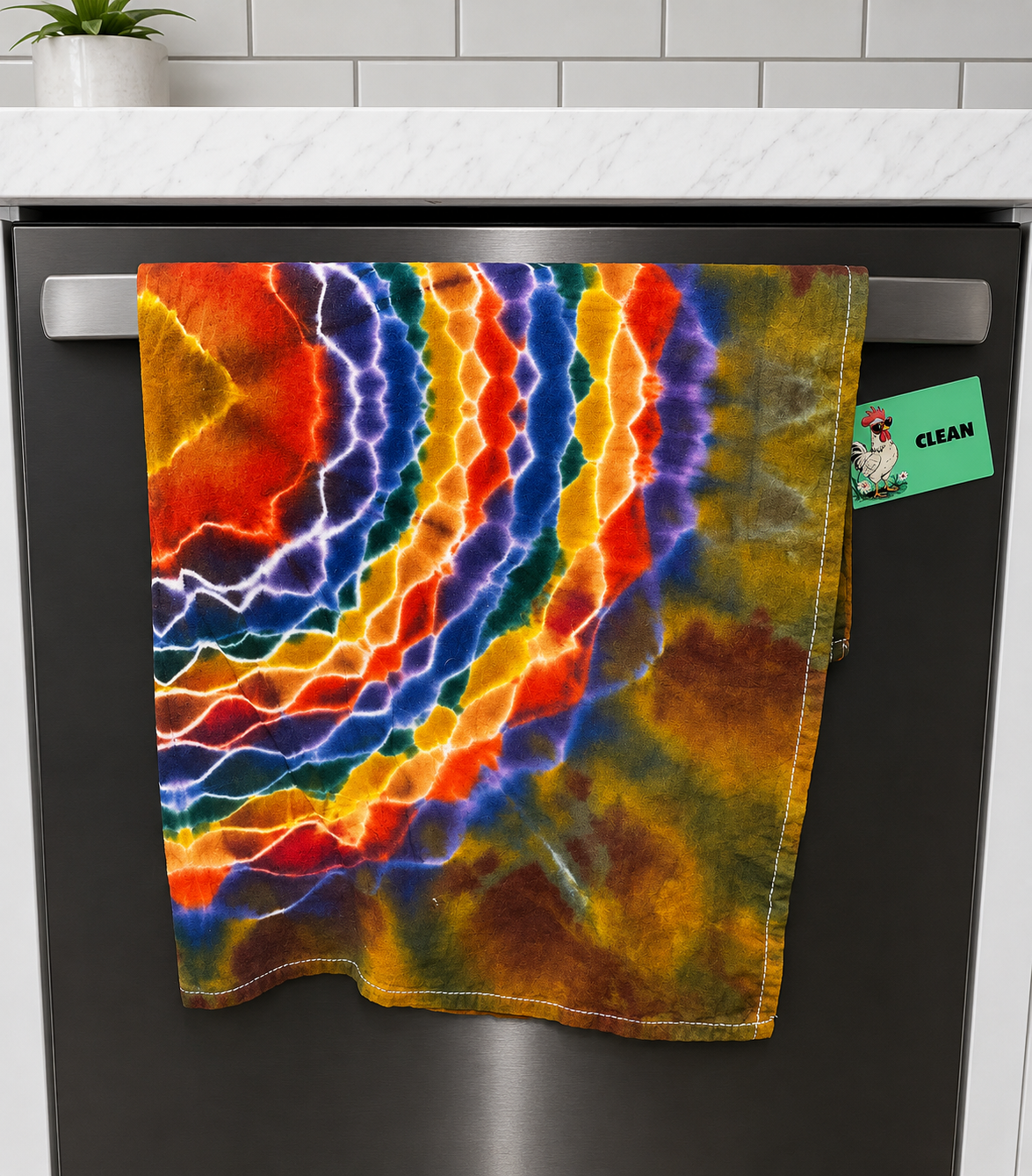 Firelight Mandala Kitchen Towel