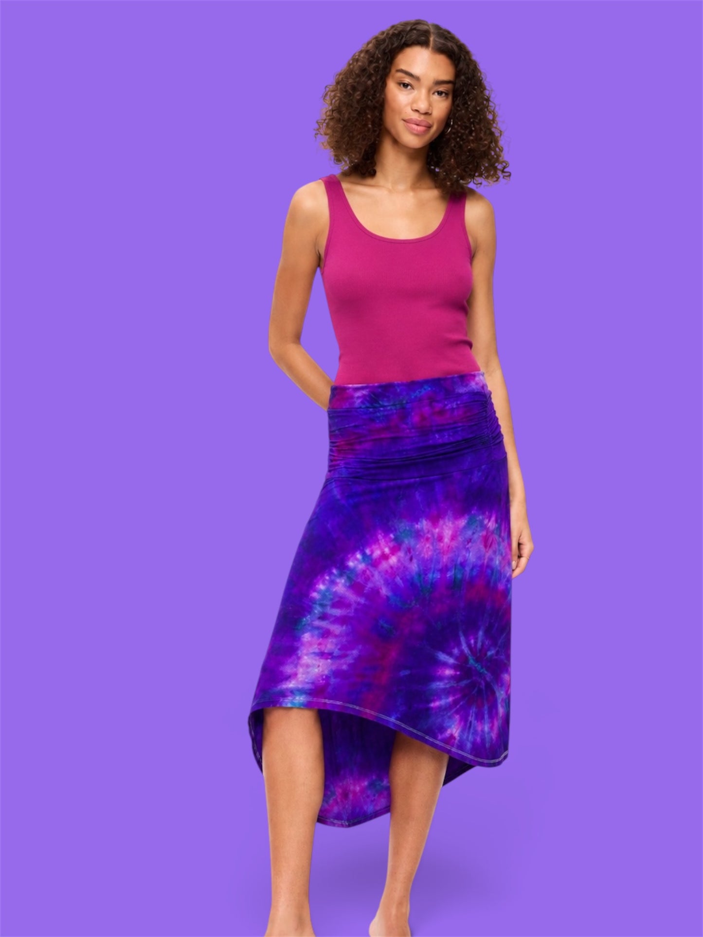 Medium Stardust Tide Asymmetrical Midi Skirt