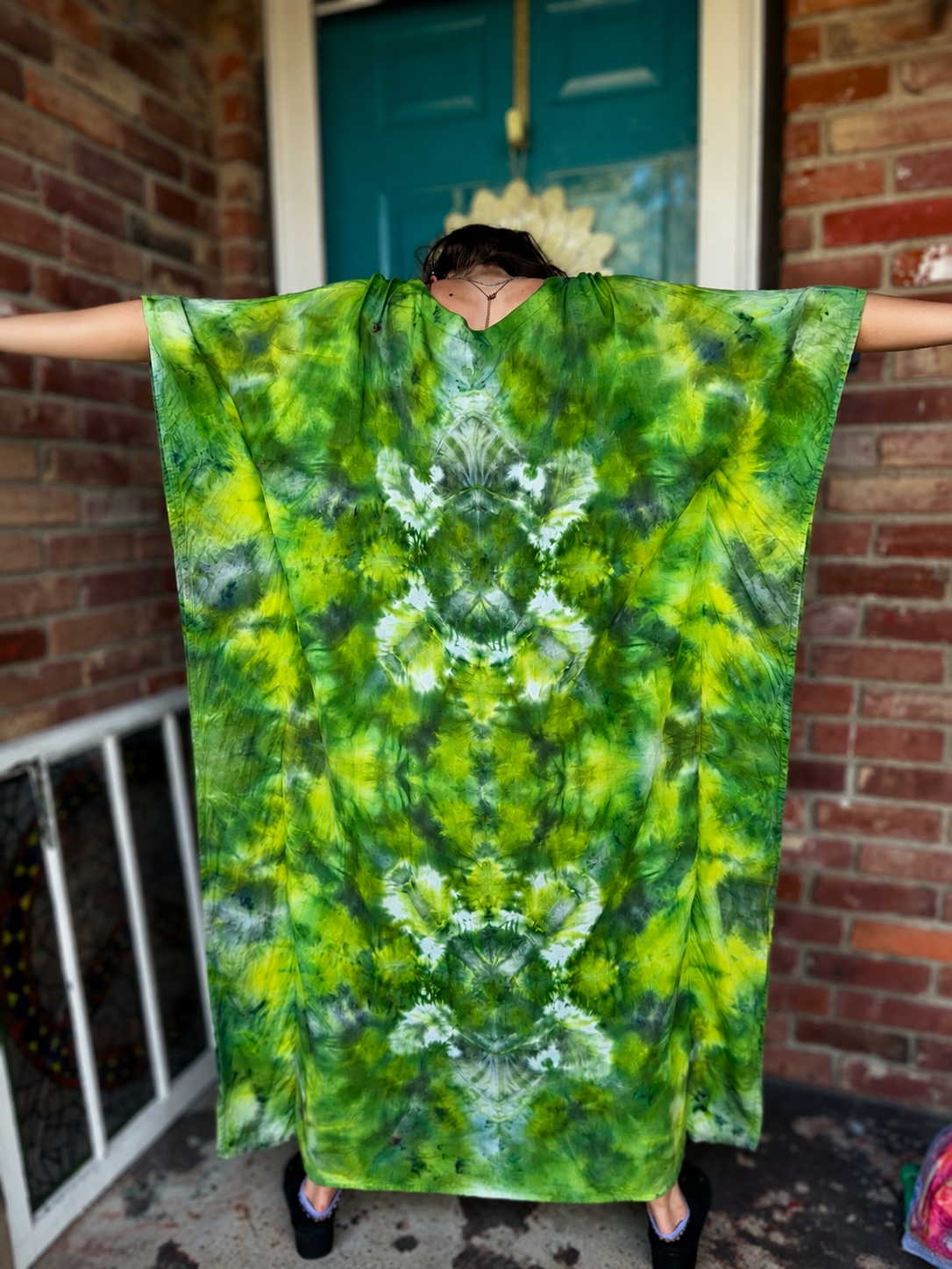 One Size Emerald Wildflower Kaftan