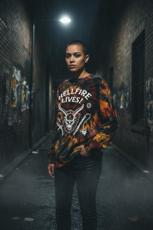 Large “Fireball Spell” Long Sleeve Tee