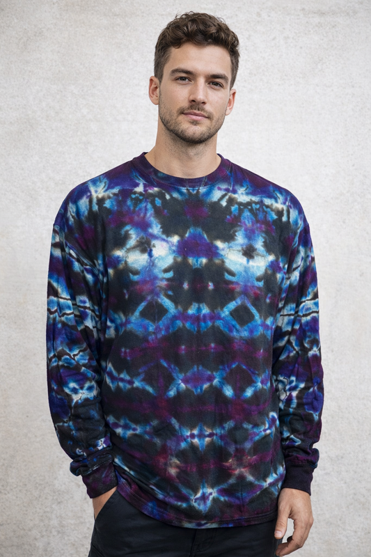 Large Midnight Prism Pulse Long Sleeve T-Shirt
