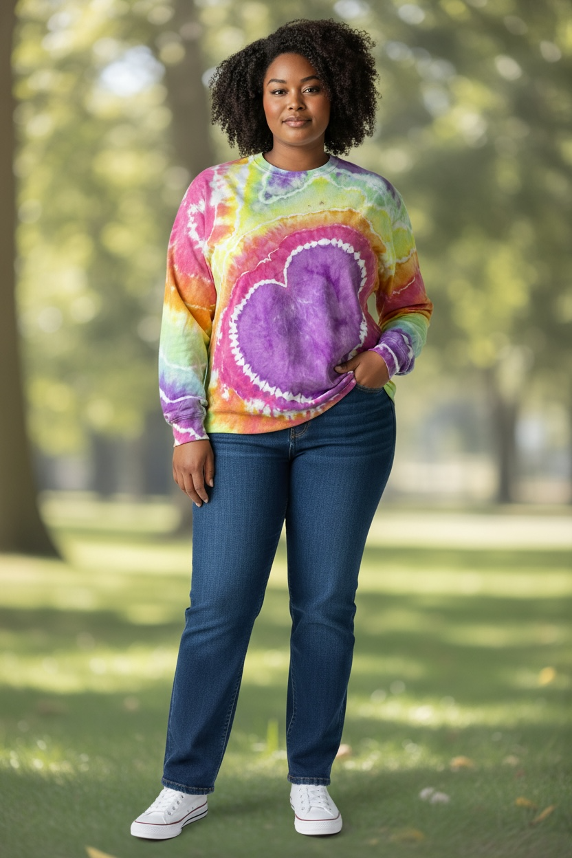 Large Lavender Love Burst Long Sleeve T-Shirt