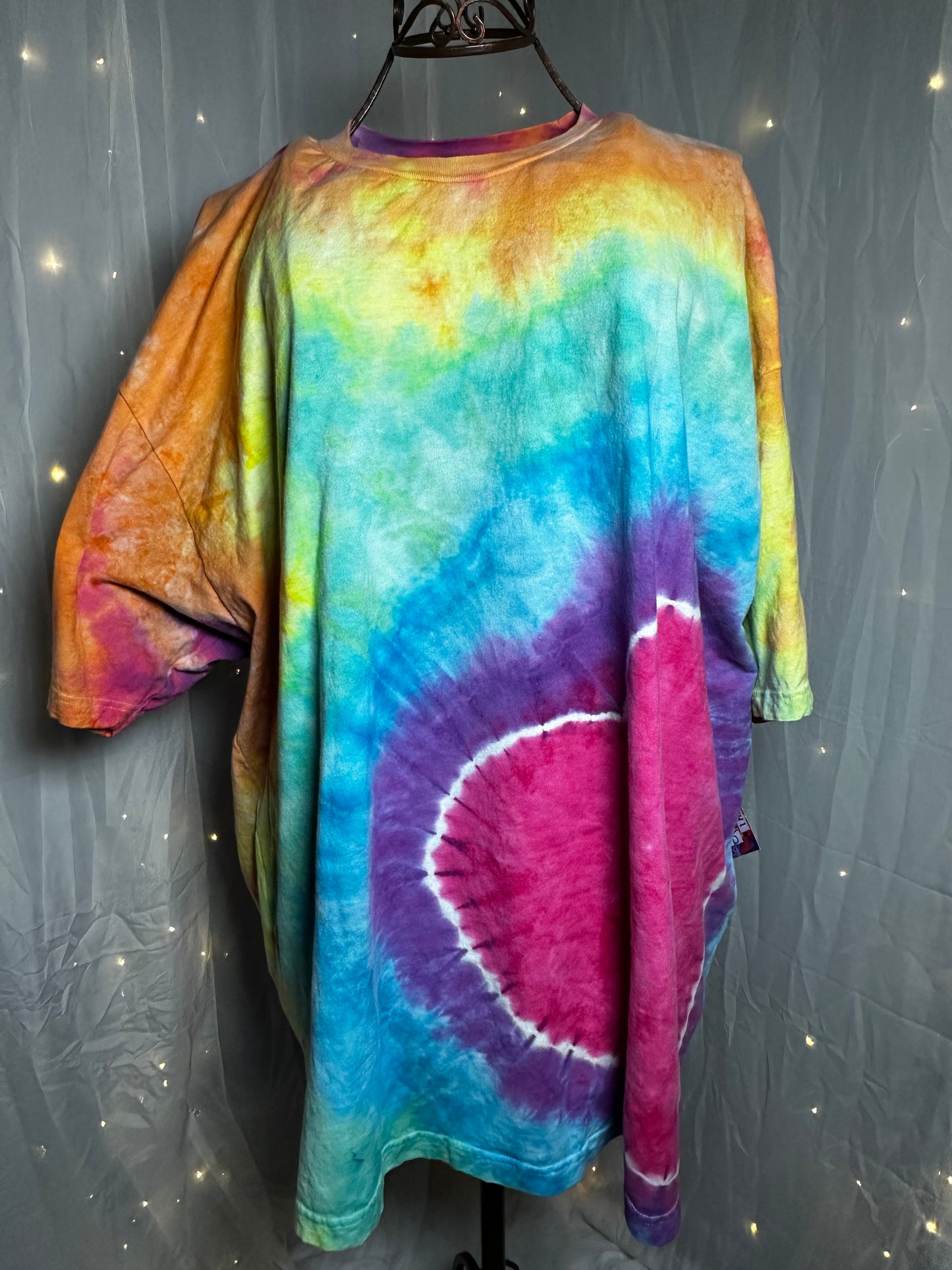 4XL Rainbow Riot Heart T-Shirt