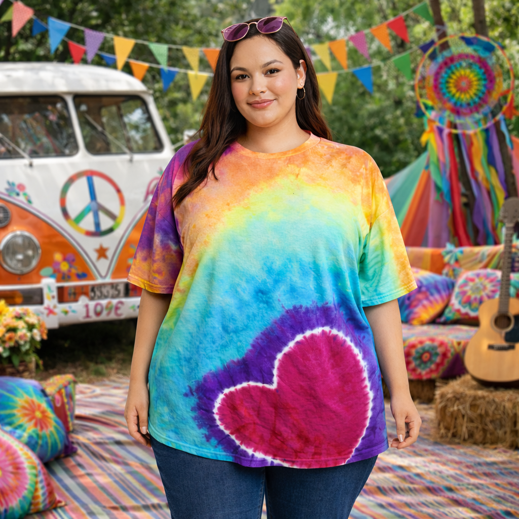 2XL Rainbow Riot Heart Tee