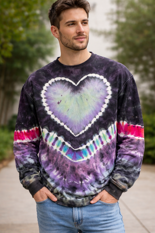 Large Midnight Mood Ring Heart Long Sleeve Tee