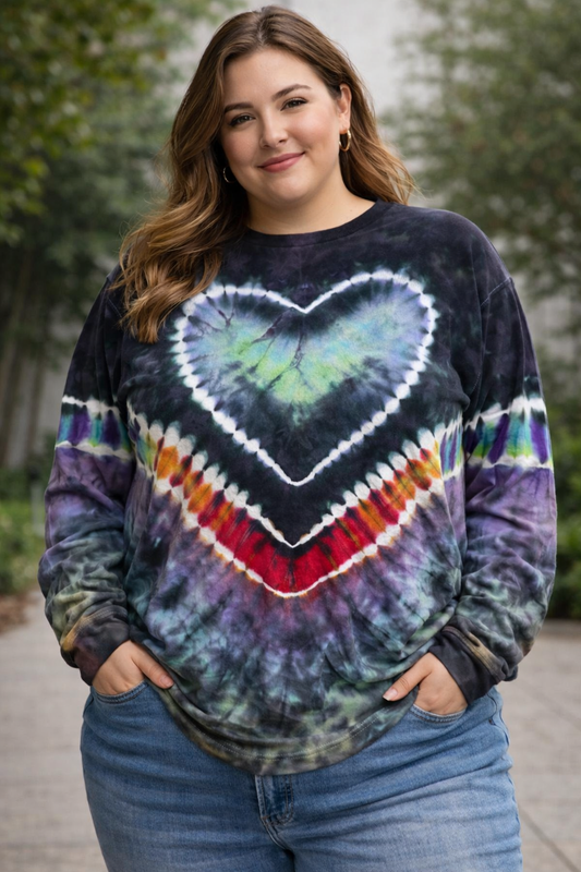 XL Midnight Mood Ring Heart Long Sleeve Tee