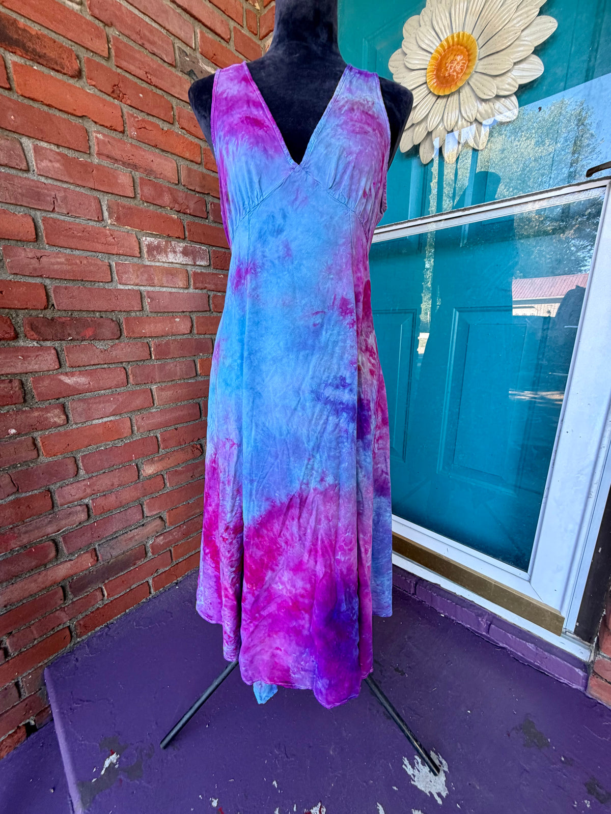 Medium Lavender Nebula Asymmetrical Dress