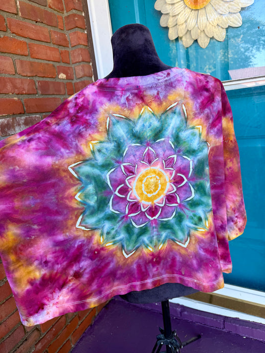 4X Mystic Lotus Galaxy Crop Top