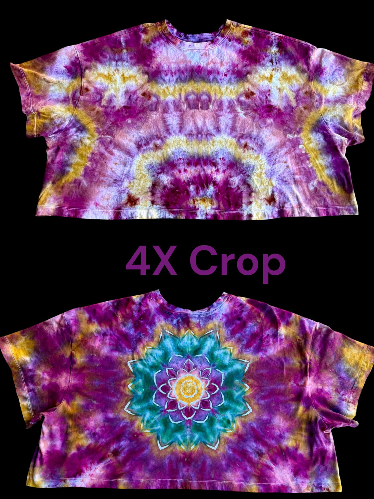 4X Mystic Lotus Galaxy Crop Top