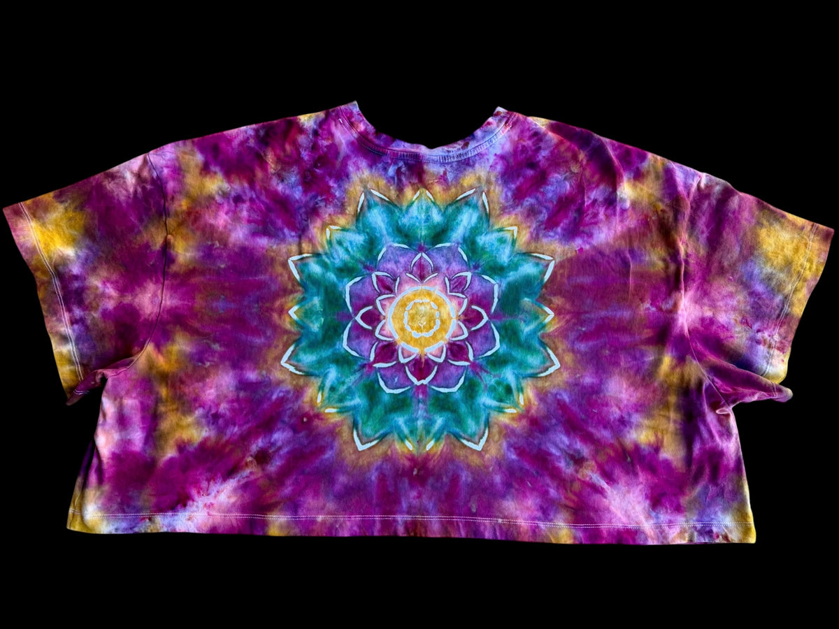 4X Mystic Lotus Galaxy Crop Top